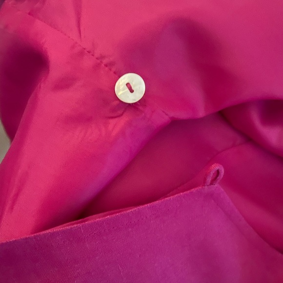 Anne Carson fuchsia silk & linen wrap top! Very sophisticated and soft. Size M. - Picture 4 of 8